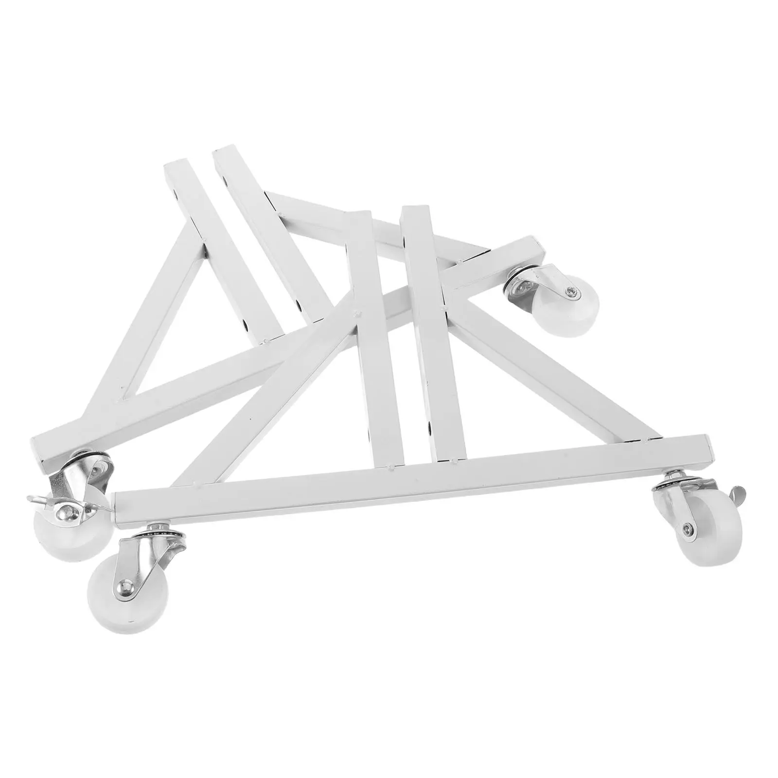 2pcs Pegboard Pulley Base Fixing Bracket Accessories Triangular Stand With Casters For Mobile Standing Pegboards Partition Panel