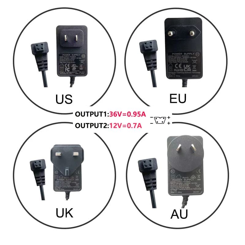 DITONG Projektor-Stromkabel 1m/3m Netzadapter 36V Geeignet für Magcubic HY300pro Pro+ Projektorzubehör UK US EU AU – Detail 6