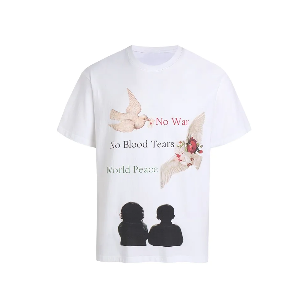 

Fashion brand y2k Top Summer T-shirt Men Women No war Wings of Freedom World Peace Anti-War Peace Dove Pure cotton gothic