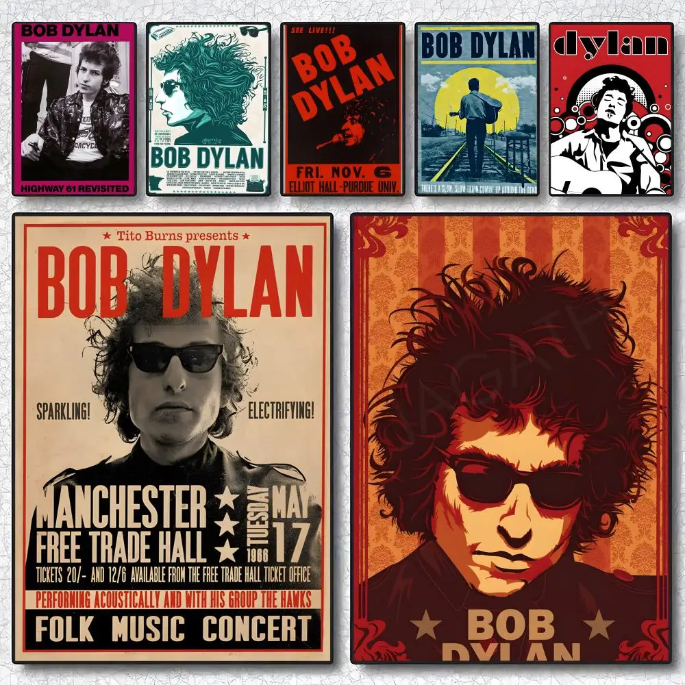 Singer B-Bob Dylan Painting Calligraphy Canvas Poster Wall Art interior Hallway Home Decoration Holiday Gifts