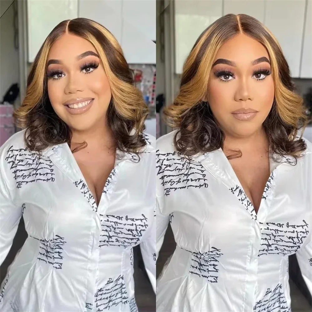 البني يسلط الضوء على الدانتيل الجبهة الباروكات الشعر البشري 13x4 HD الدانتيل الشفاف أمامي الجسم موجة للنساء 200% الكثافة غلويليس الباروكات هوم