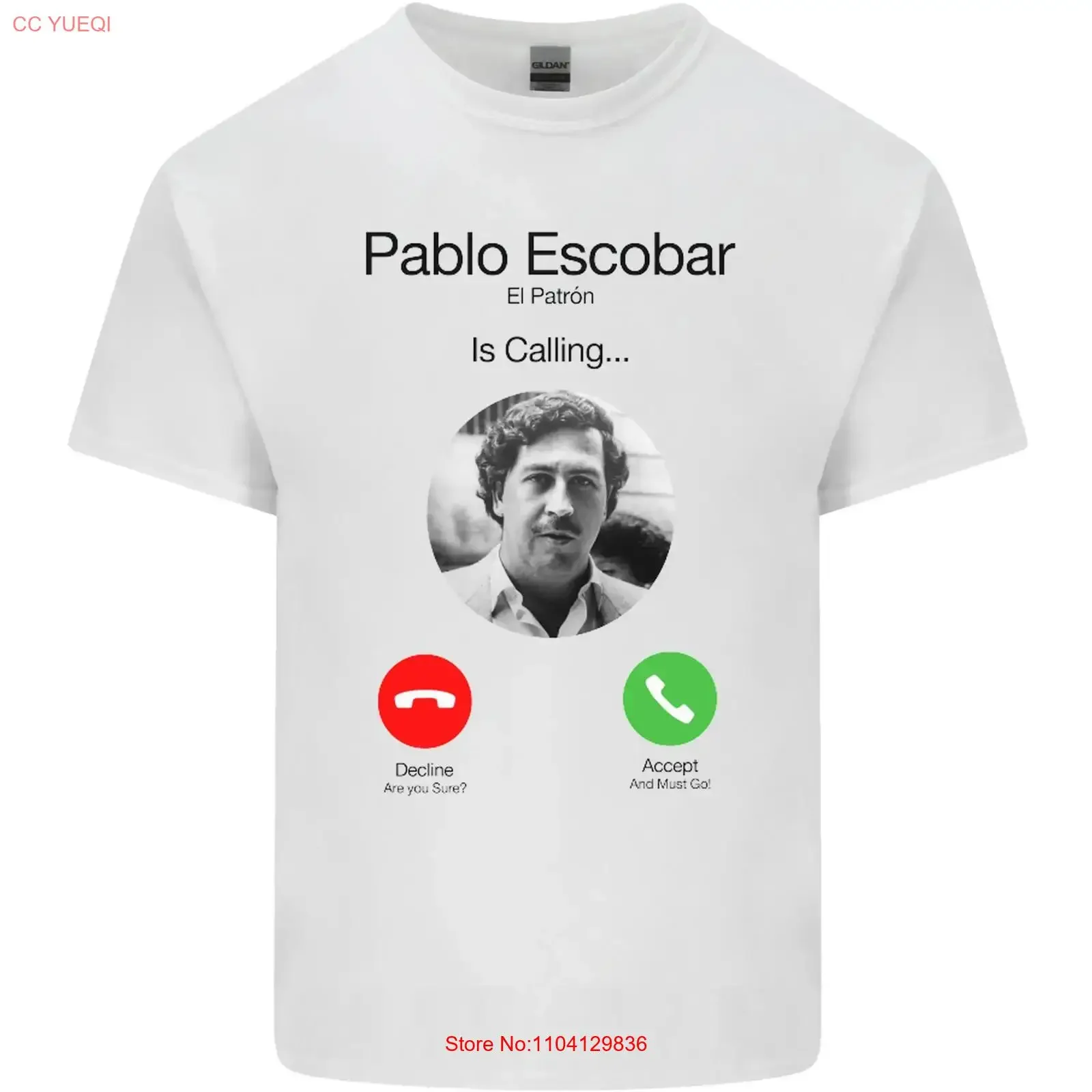 Pablo Escobar El Patron Is Calling Mens Cotton T Shirt Top vintage Washed Comfortable Unisex Stylish Slightly streetwear