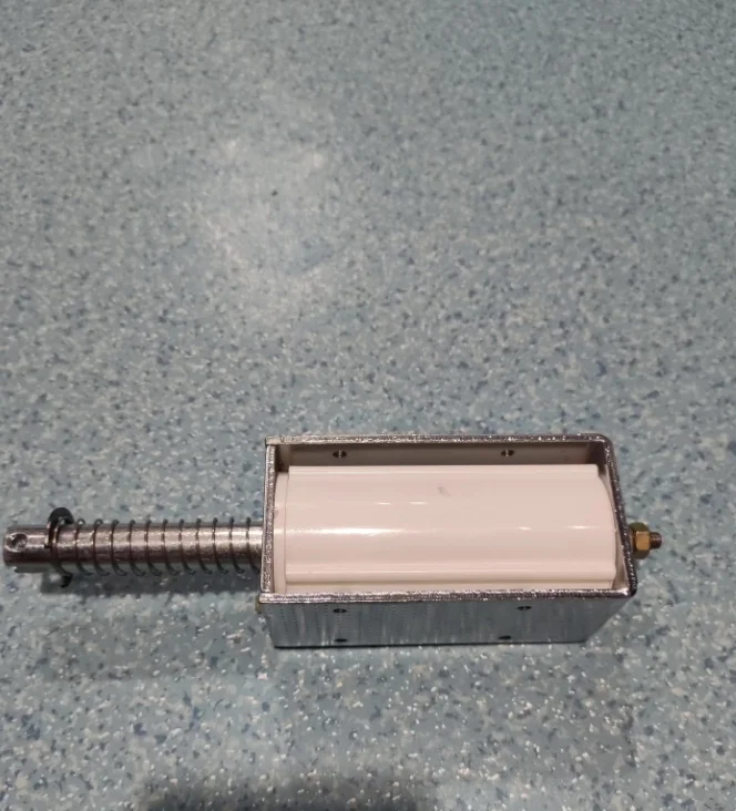AC/DC 24V 220V Micro Linear Actuator, 15kg Force 60mm Long Stroke Spring Return Push-Pull Solenoid