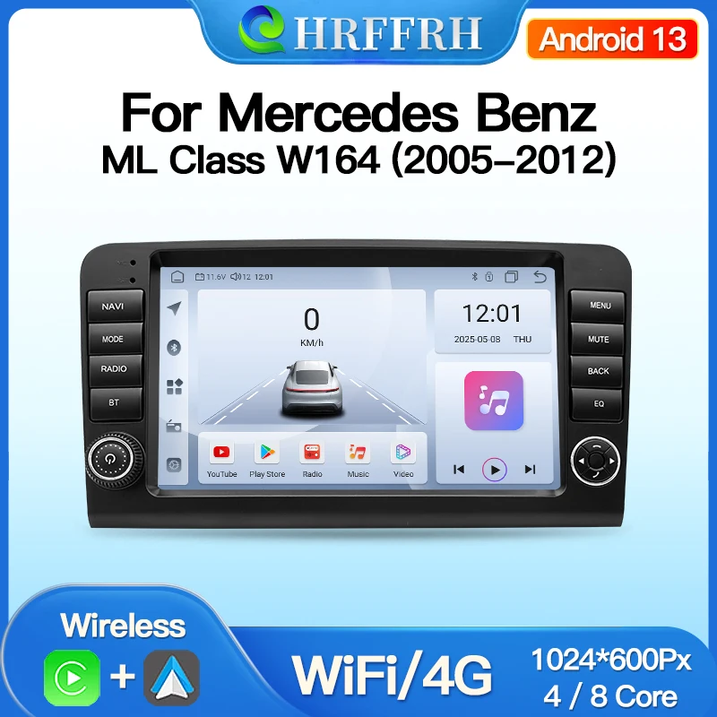 

Android For Mercedes Benz ML Class W164 ML350 GL X164 GL320 Car Multimedia Radio Player Navigation CarPlay Auto 4G Wifi GPS Unit