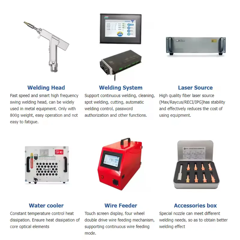 2000W 3 in 1 palmare 1500W Wobble Gefasst saldatrice Laser a fibra pistola marcatura taglio torcia di saldatura Laser per saldatrice Laser