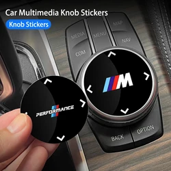 Car Multimedia Knob Button Cover Sticker For BMW 5 Series G30 G32 6GT G20 F10 F30 G01 G02 G05 G06 G07 G11 F15 3GT X3 X4 X5 X7