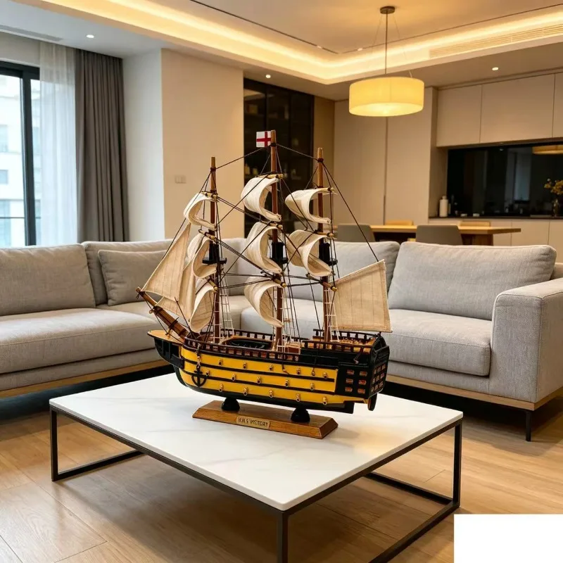 Handmade wooden ship models - classic nautical decorations for homes, offices, and gift displays