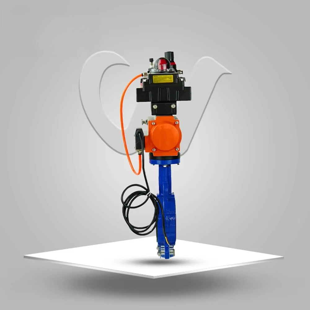 2024 الحديد القناة الحديد الزهر EPDM مقعد فراشة صمام PTFE مقعد عملية هوائية صمام فراشة رقاقة