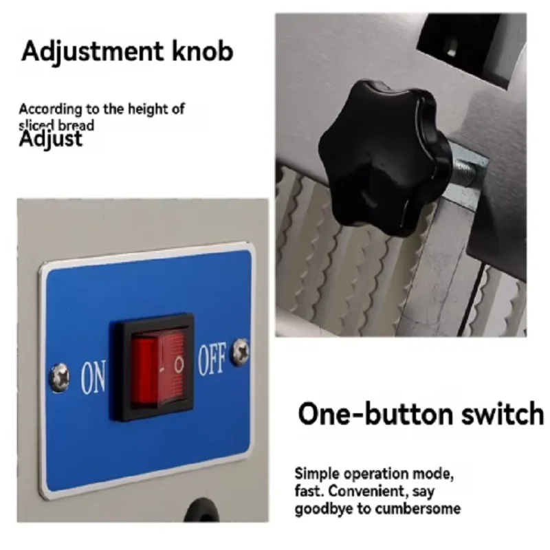 آلة تقطيع الخبز 304 الفولاذ المقاوم للصدأ قطاعة الخبز قطاعة الخبز الكهربائية آلة تقطيع لحم الخنزير متعددة الوظائف