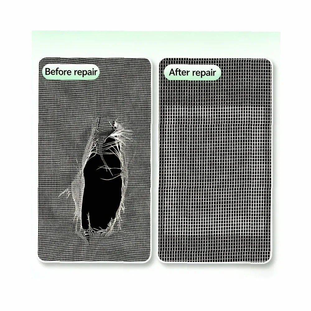 Mesh Screen Repair Tape Patch - 1 Pack White Black 79.5