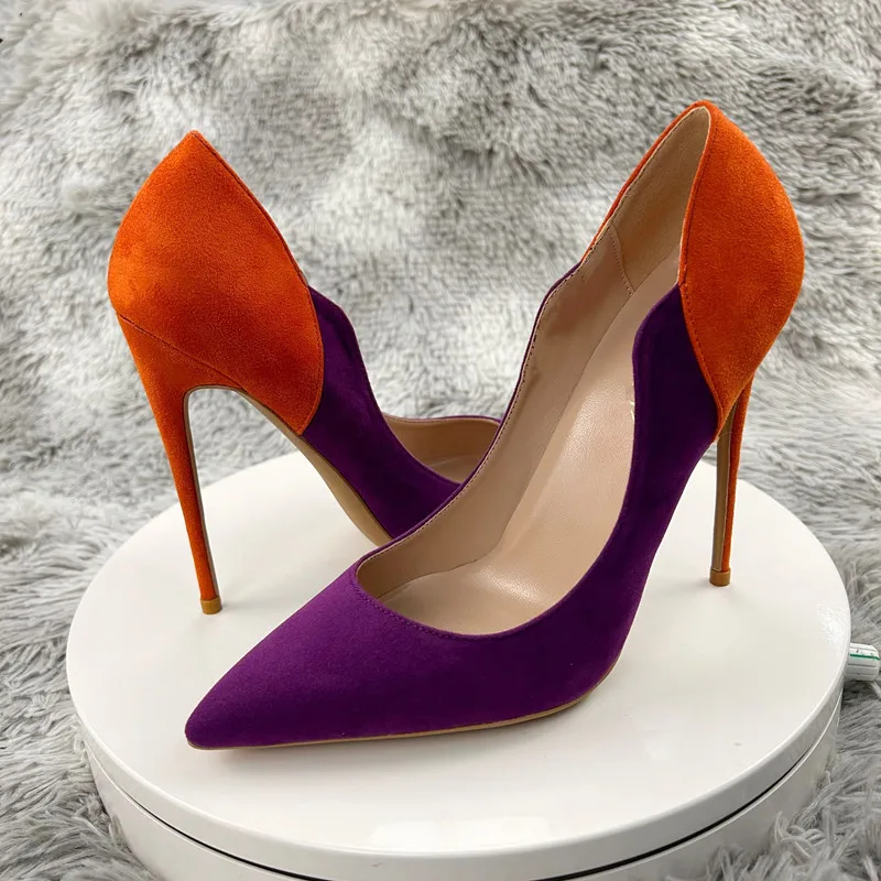 orange and purple dress shoes Oxfords