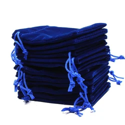 Soft Velvet Pouches Drawstrings for Jewelry Gift Packaging Pack of 100 Pouch Bags for party wedding favors Supplies Black Blue