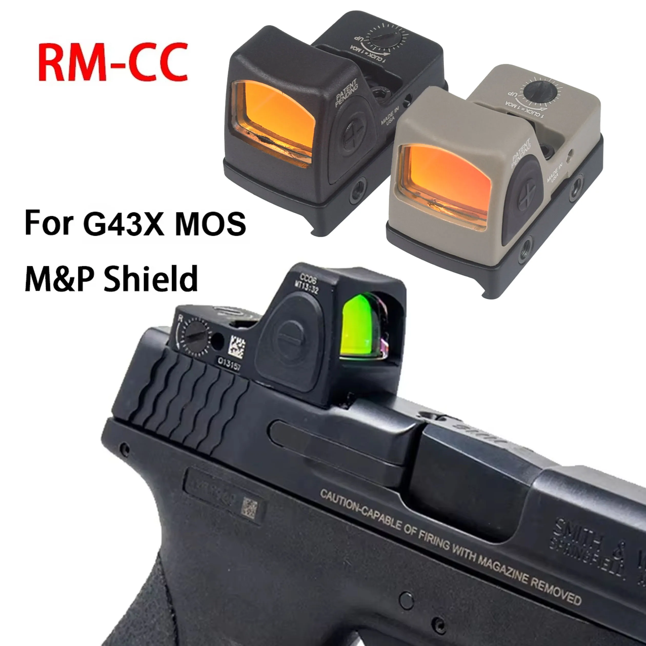 

Нейлоновый CC красный точечный прицел для G43X MOS G19 MOS M & P щит для страйкбола компактный пистолет 20 мм рельс уличный охотничий прицел