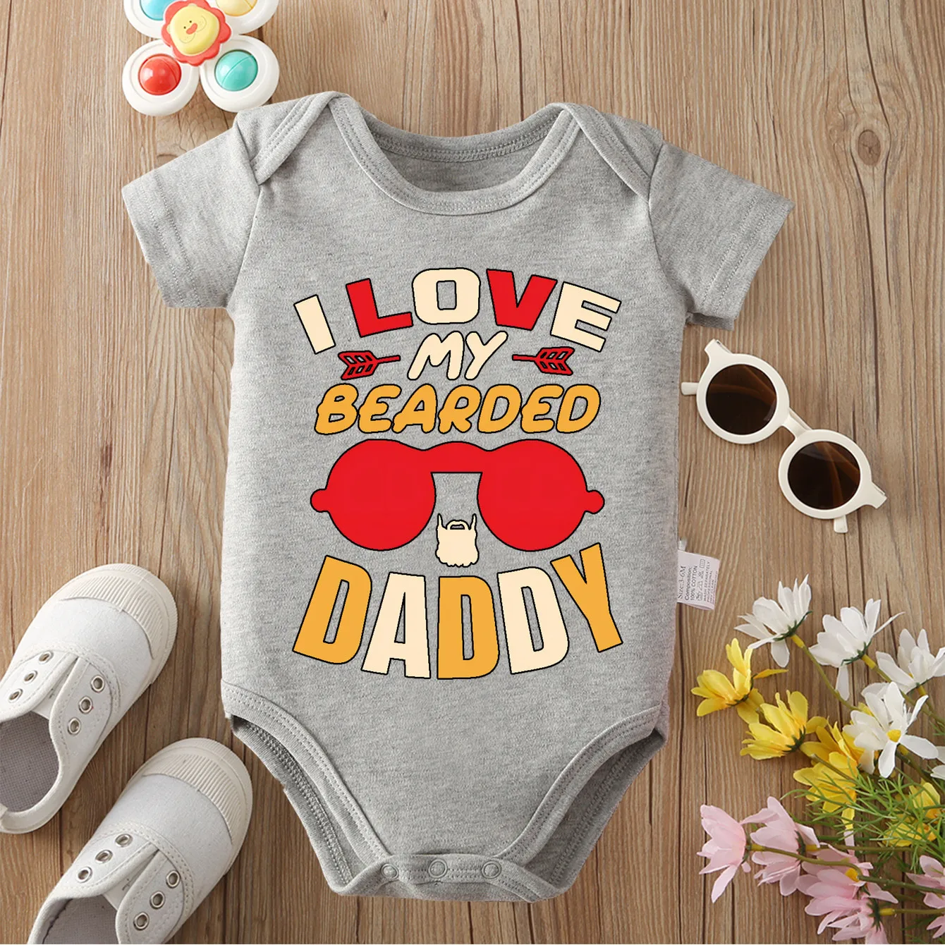 

My Dad Is A Hero Изысканный принт из чистого хлопка Удобный комбинезон-боди для ребенка Комбинезон для новорожденных от 0 до 12 месяцев