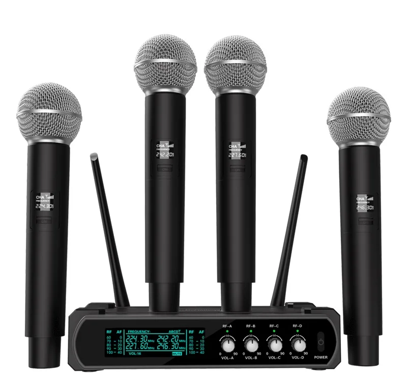 XTUGA K48 Professional One Drag 4 Handheld Lightweight And Portable Wireless Microphone Karaoke