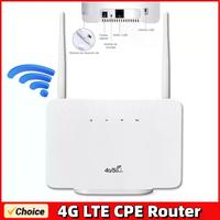 Wireless Router 300Mbps 4G LTE CPE Router Modem External Antenna with Sim Card Slot EU Plug Home Travel Work Wireless Hotspot