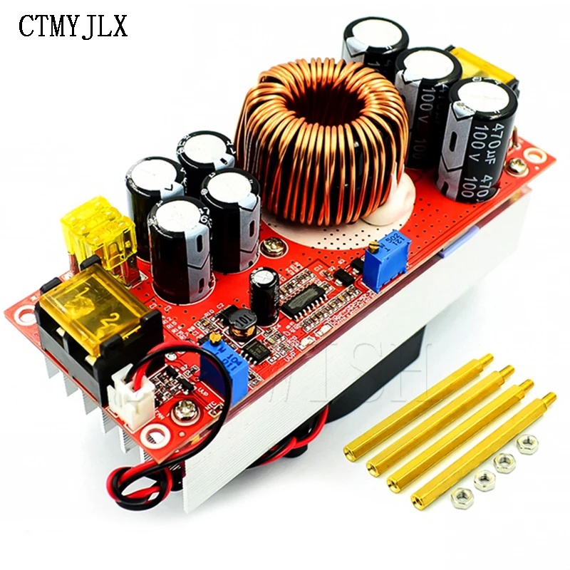 1200W / 1800W 25A DC DC Voltage Converter Boost Adjustable Module DC-DC 10V -60V to 12V-90V Step Up Power Supply Regulator