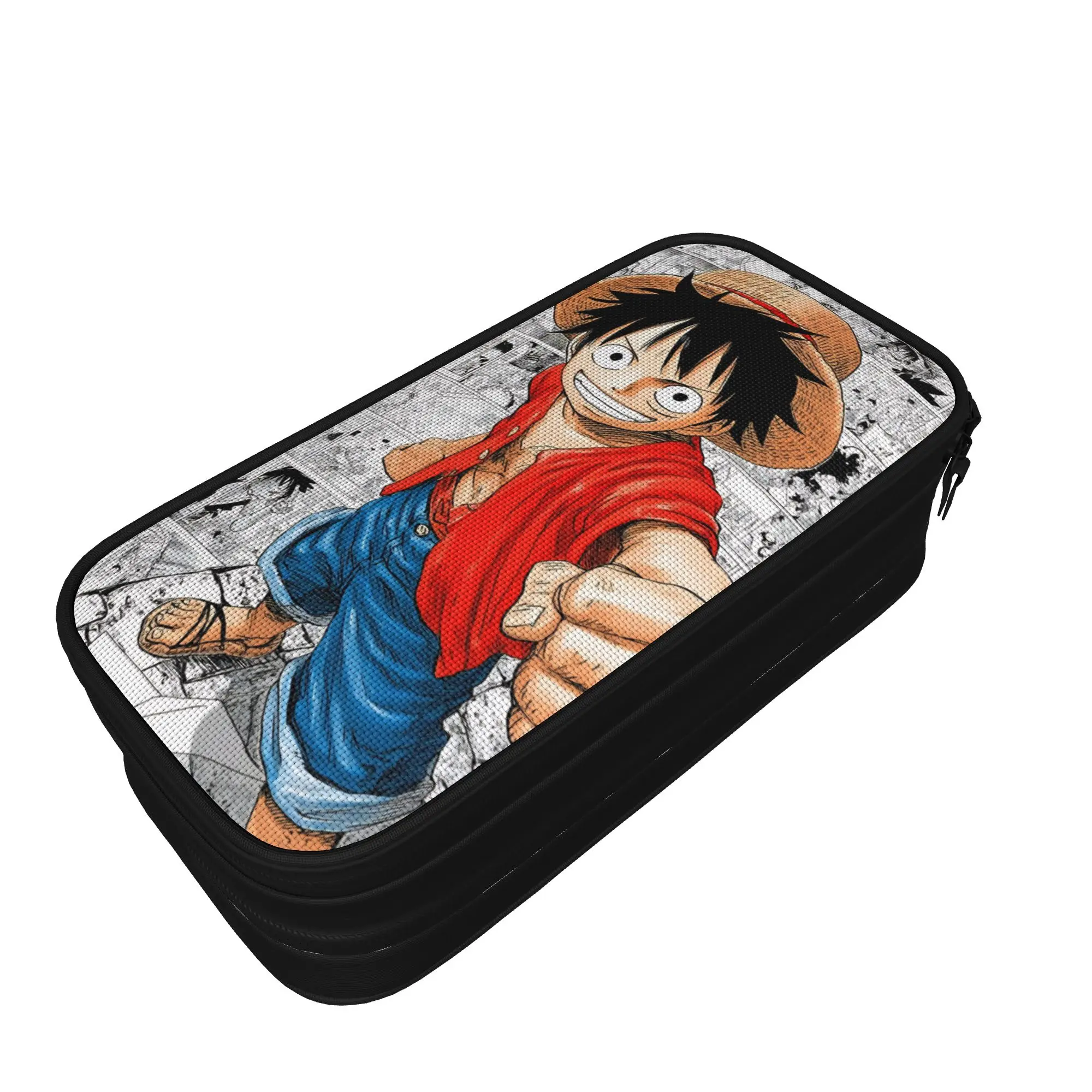 Custom Kawaii One P-Pieces Luffy Manga Pencil Case for Girls Boys Large Storage  Pencil Pouch School Supplies - view 3