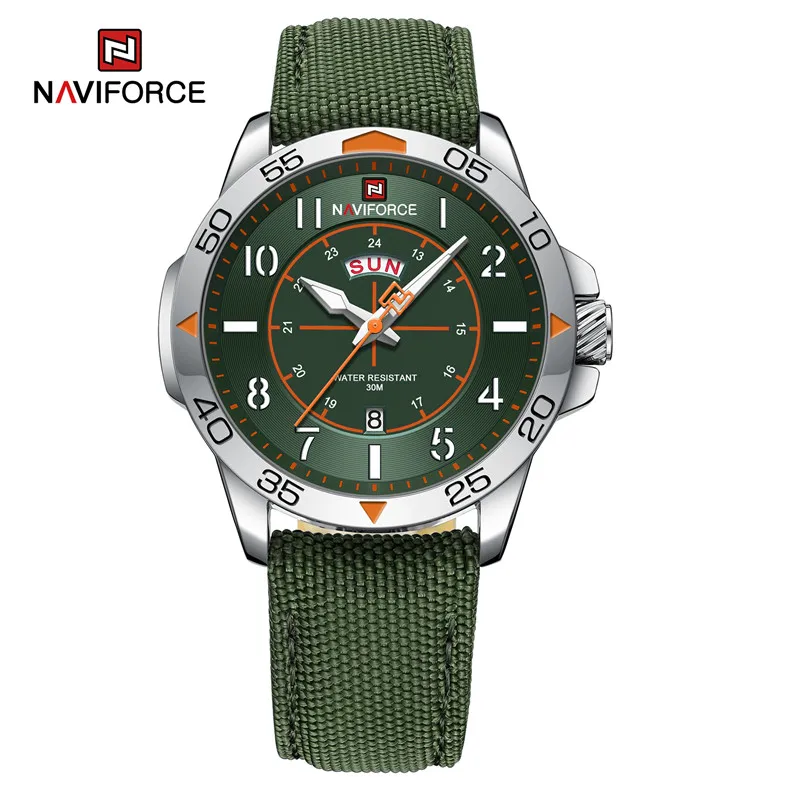 

NAVIFORCE Top Brand Luxury Men Watches Business Casual Nylon Strap 3ATM Waterproof Luminous Quartz Wristwatch Relogio Masculino