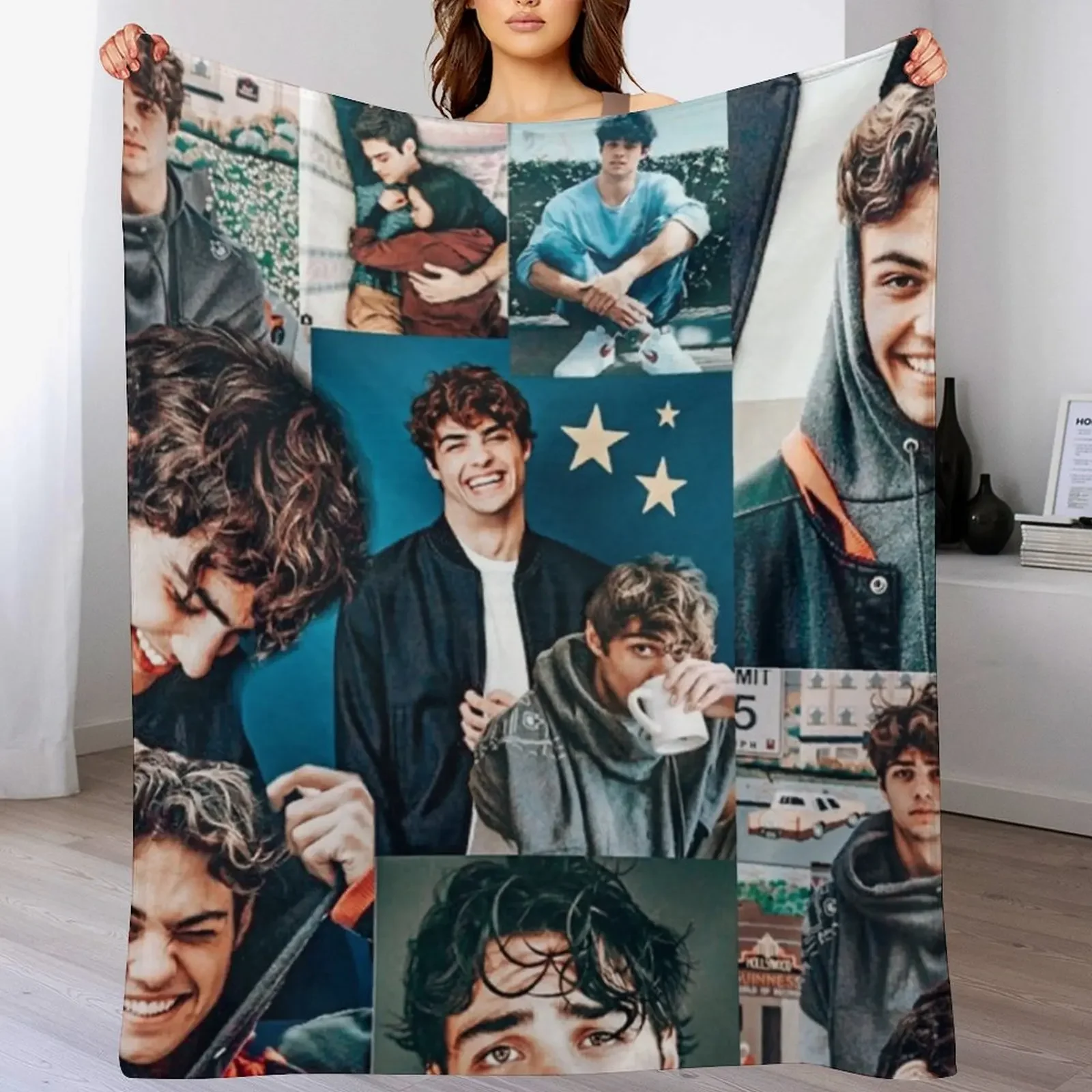 

Noah Centineo, Peter Kavinsky collage phone case Throw Blanket Year Round Soft Comfortable Blanket for Home