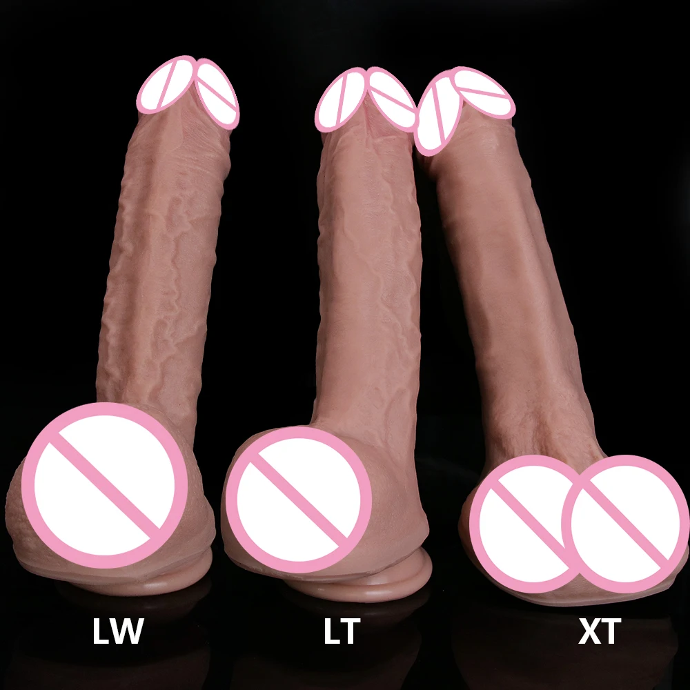 Super Realistic Fake Dildo Healthy Organic Silicon 9/10inch Strong Suction Cups of Male Penis Adult Sex Toys Women Vibrater Dick