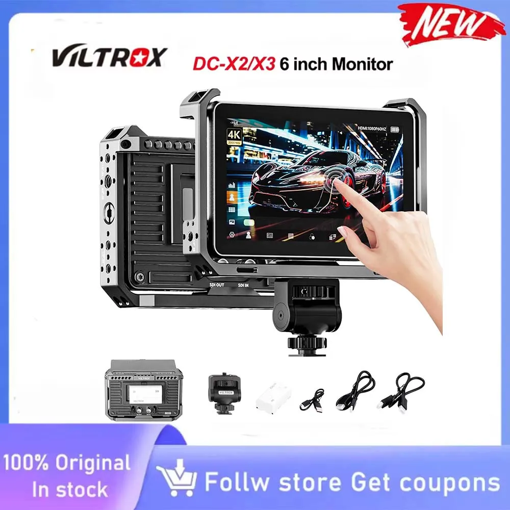 Viltrox DC-X3 DC-X2 6 Inch 4K Portable Touchscreen Pro Monitor 2000 Nits 1080P IPS HMDI SDI HD FHD Camera Monitor