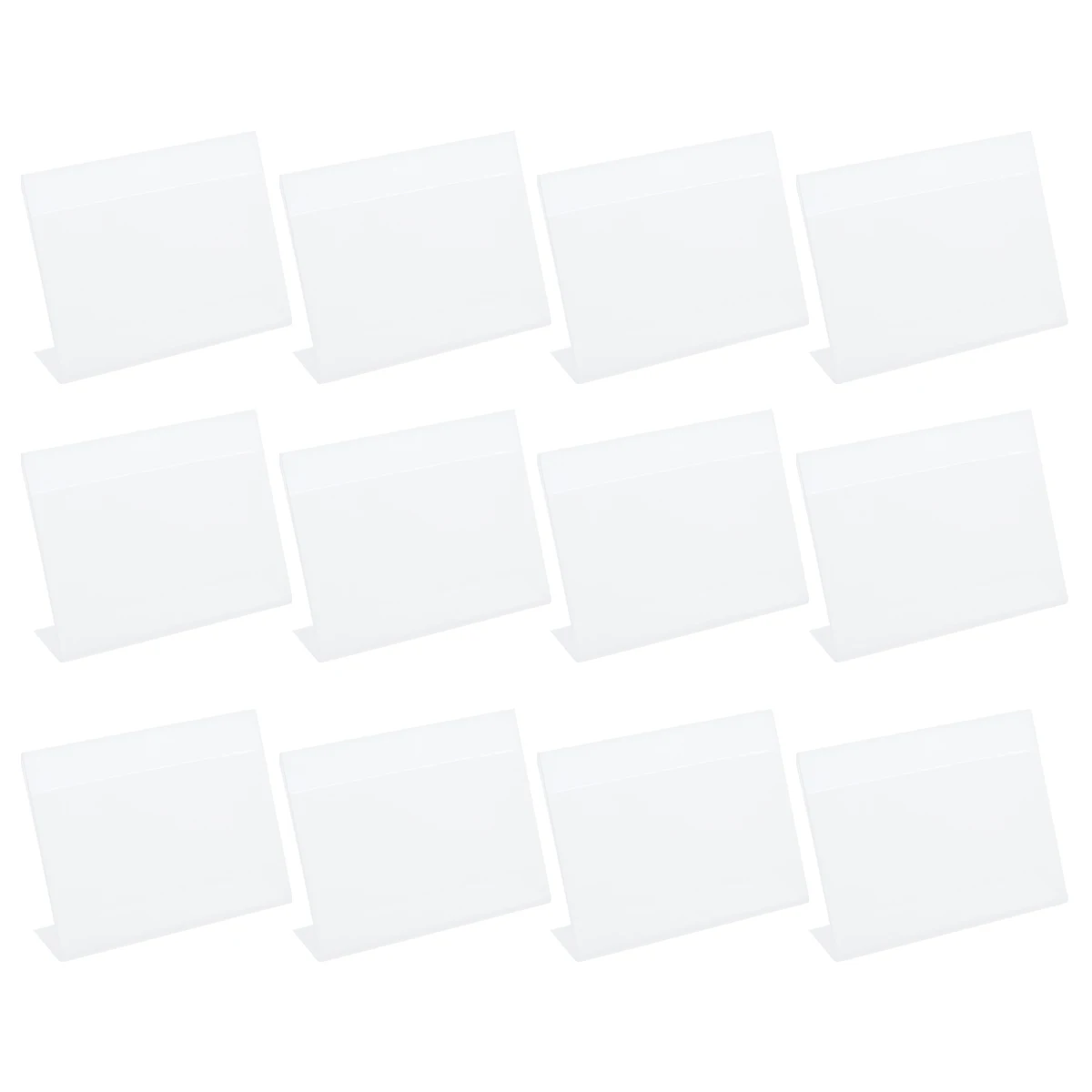 

12 Pcs Price Tag Label Holder Clear Reusable Supermarket Retail Shop Easy Use Practical Long Time Storage Solution