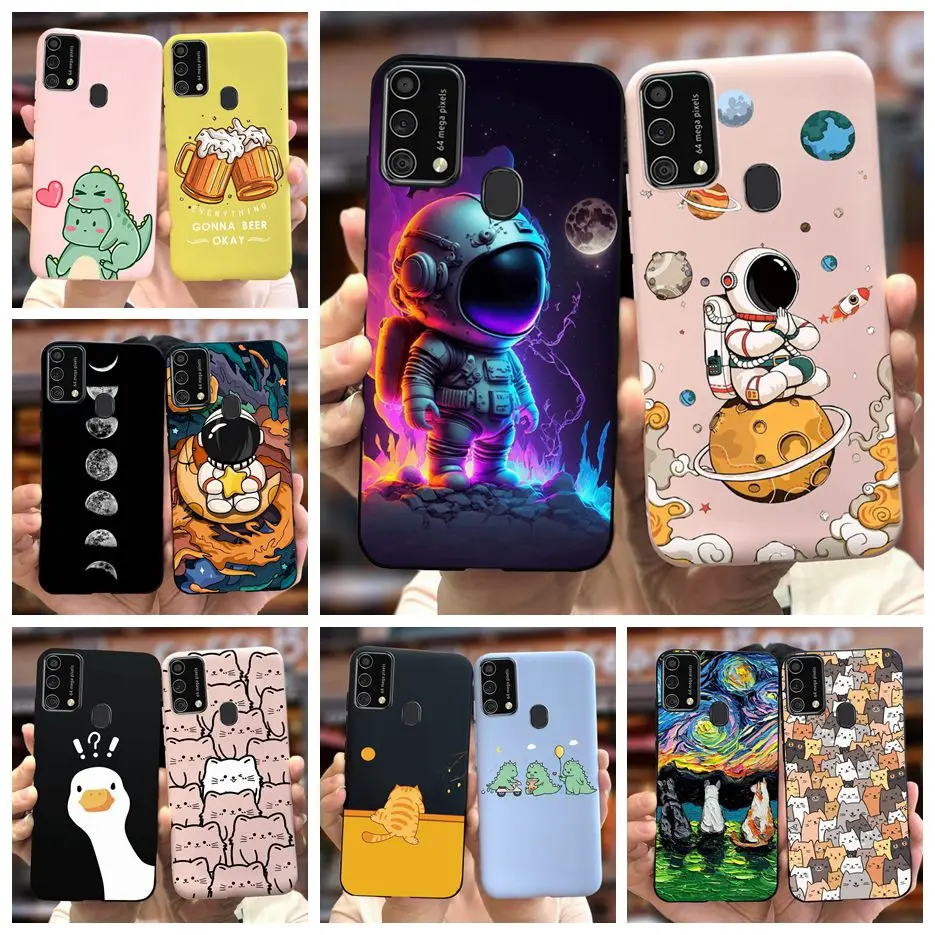 For Samsung Galaxy M31 Case SM-M315F Cute Astronauts Cartoon Cover Soft Fundas For Samsung M31 Prime M 31 Galaxy M31s Phone Case