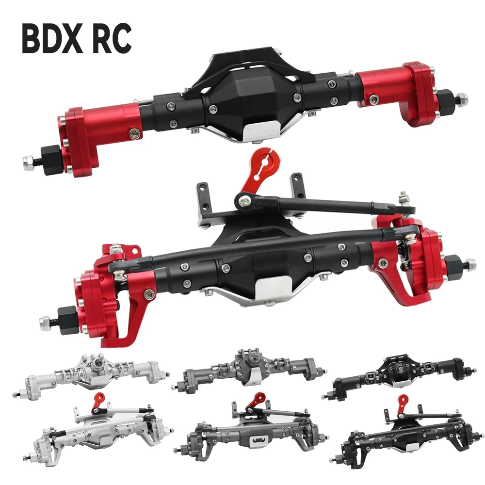 Przednia i tylna oś portalowa ze stopu aluminium CNC anodowanego do 1/10 RC Rock Crawler Axial SCX10 II Spiral Gear 90046 90047 D90 RC4WD