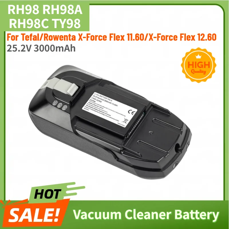 High Quality 3000mAh Battery RH98 RH98A RH98C TY98 For Tefal/Rowenta X-Force Flex 11.60/X-Force Flex 12.60 Vacuum Cleaner