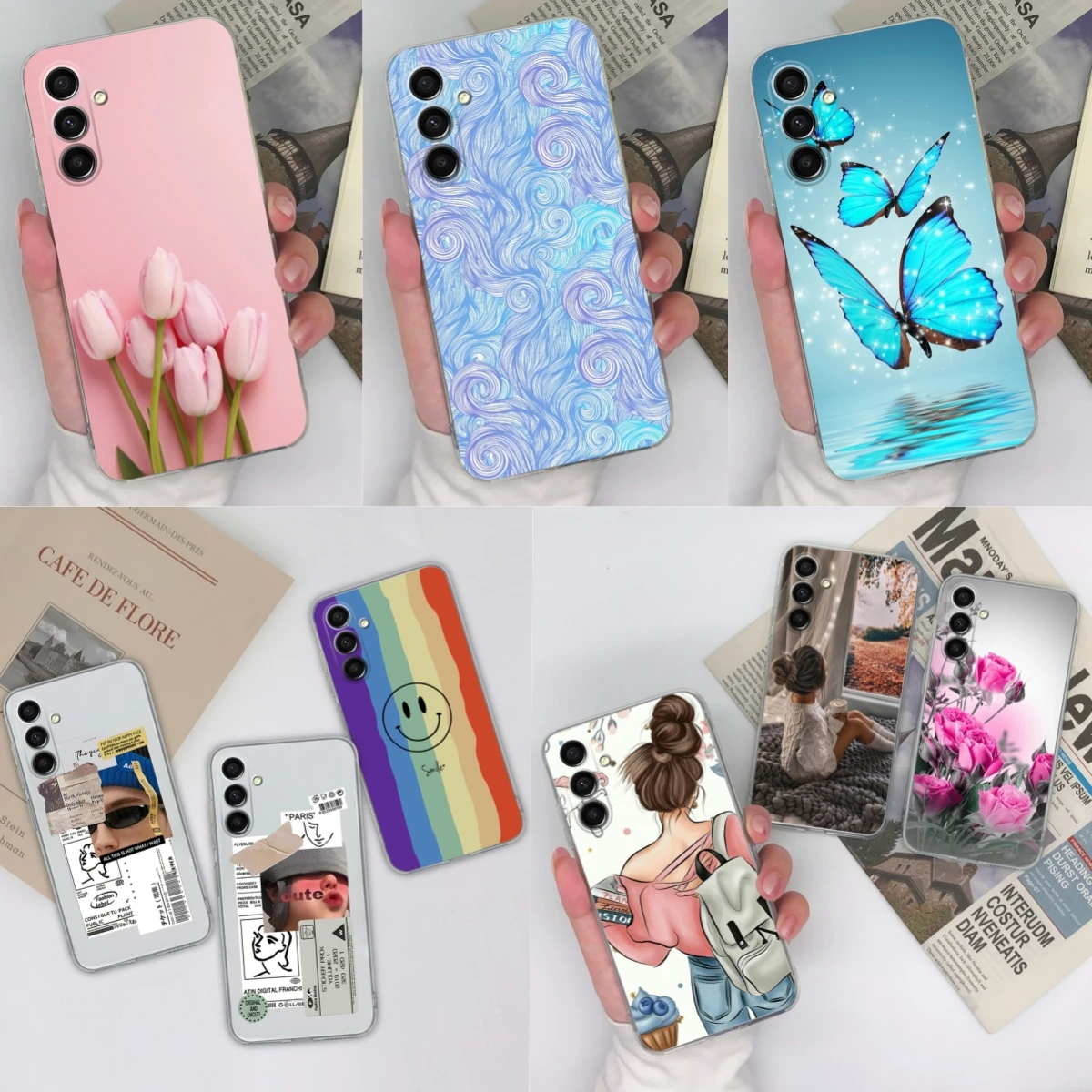 Case For Samsung Galaxy A15 A 15 Pretty Flowers Soft Silicone Clear Back Cover Shell For SamsungA15 GalaxyA15 Fundas Capa Coque