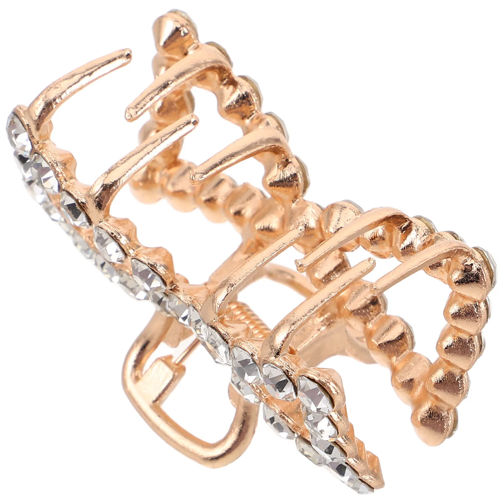 

Korean Front Clip Rhinestone Decorative Pins For Girls Durable Alloy Plastic Elegant Vintage Hair Clip Sparkling Secure Hold For