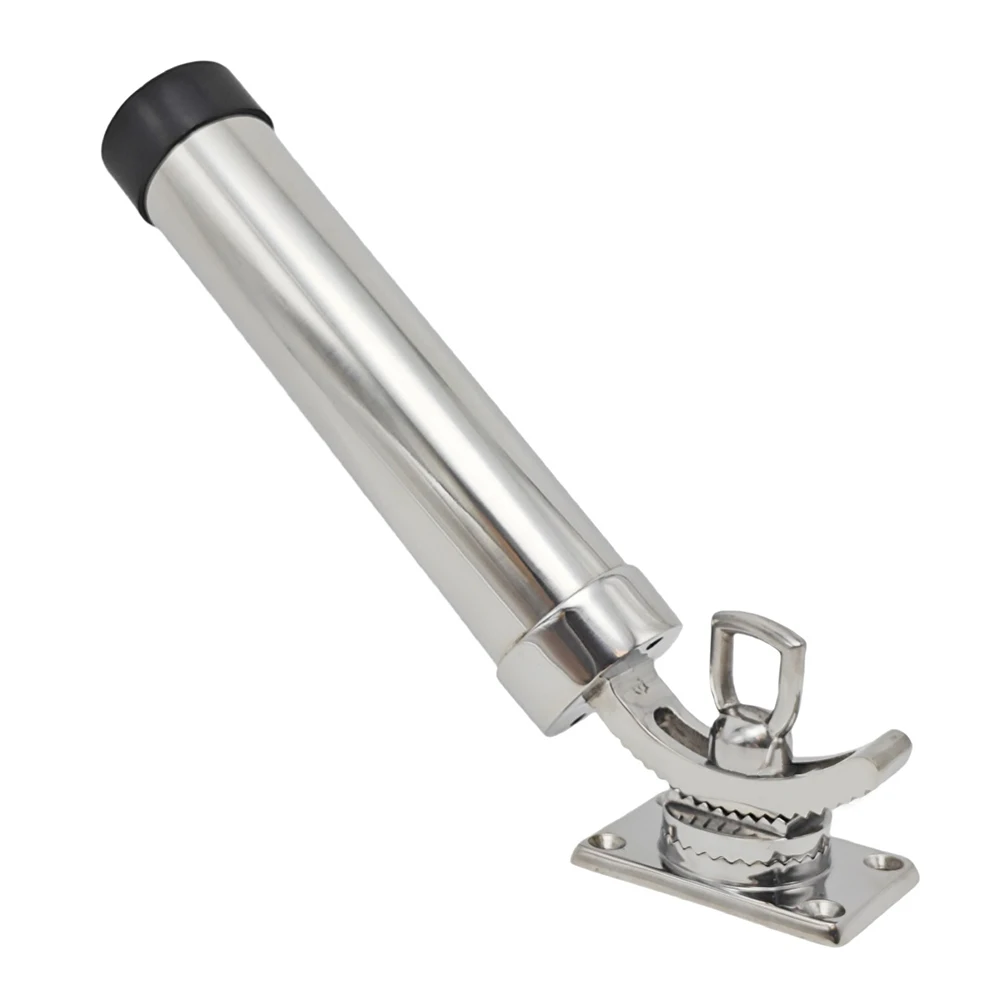 304 Stainless Steel Fishing Rod Holder 360 Degree Swivel Adjustable Rack For Marine Yacht Boat Deck Hardware Accessories