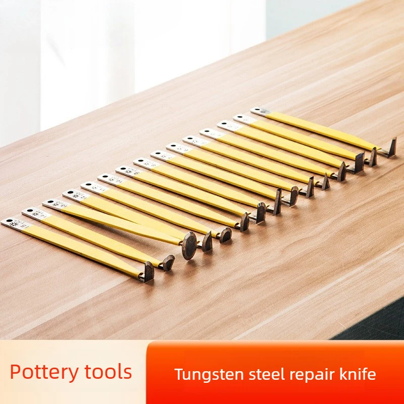 

Pottery trimming tools,tungsten steel trimming knives,wear-resistant alloy trimming knives,15 kinds of knife heads,Pottery tools