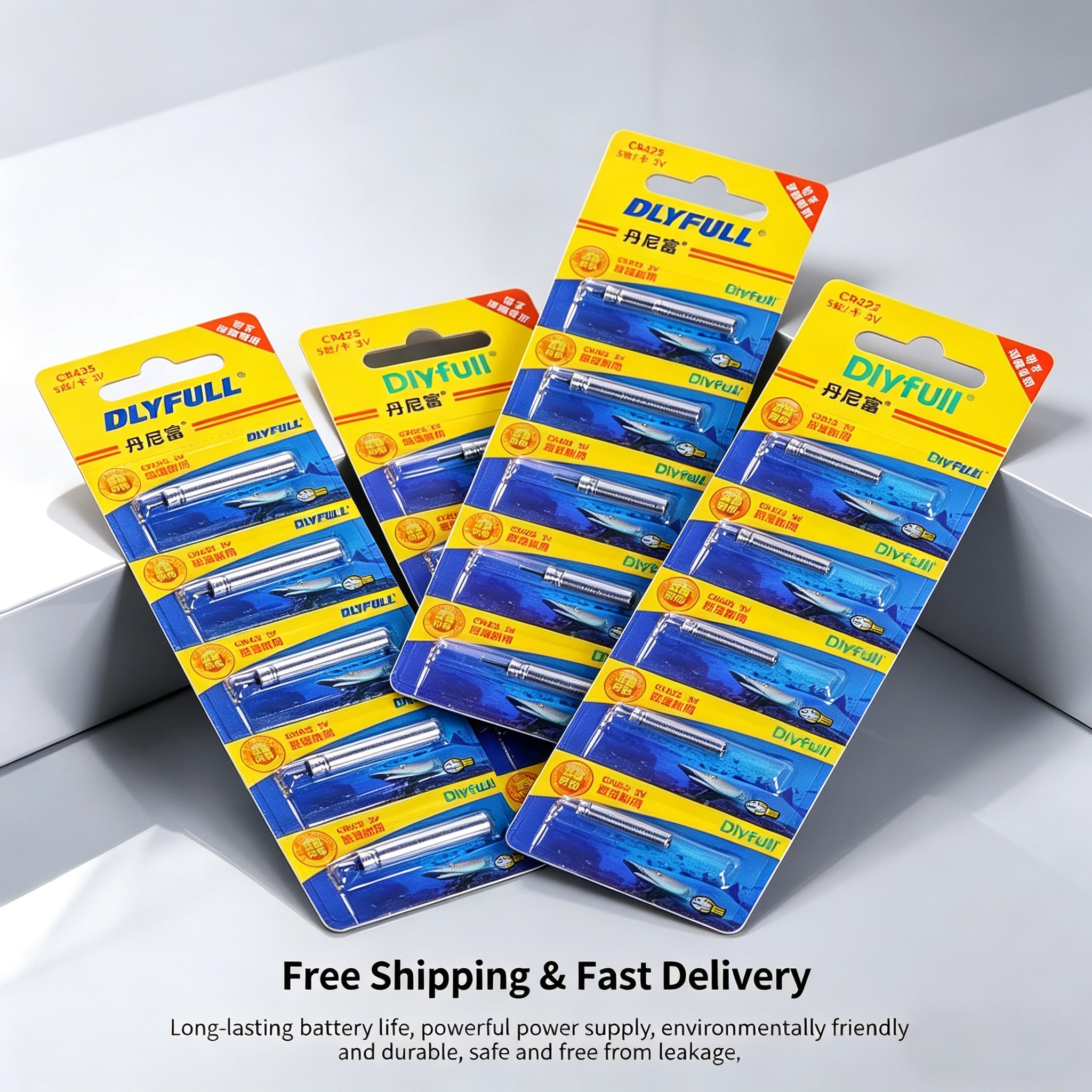 

100PCS Luminous Fishing Float Battery 3V Lithium Pin Cell CR425 CR435 CR322 For Night Fishing Gear