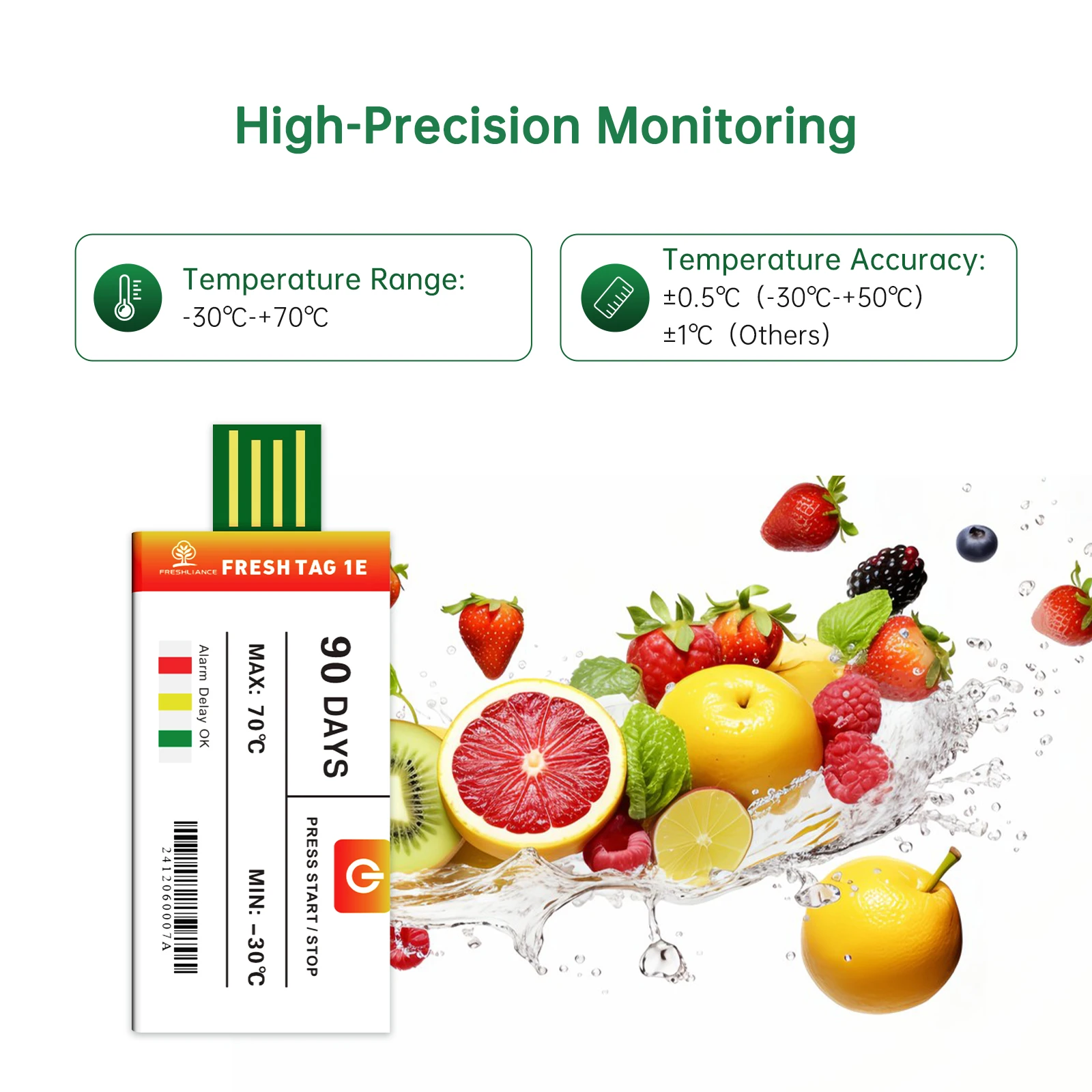 20 STKS IP67 Wegwerp Temperatuur Datalogger In Koude Keten Monitoring