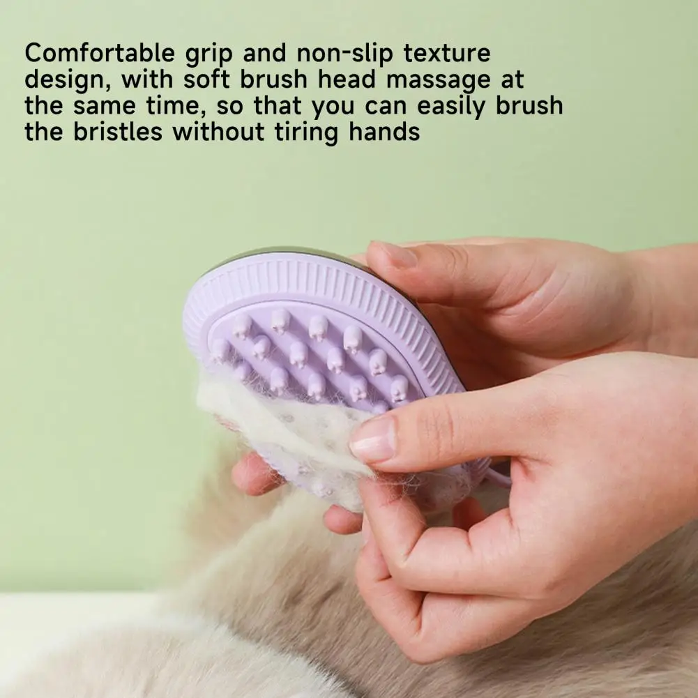 Pet Bath Brush Pet Grooming Bath Brushes with Soap Shampoo Dispenser for Dogs Cats Soft Silicone Bristle Massage Brush Long