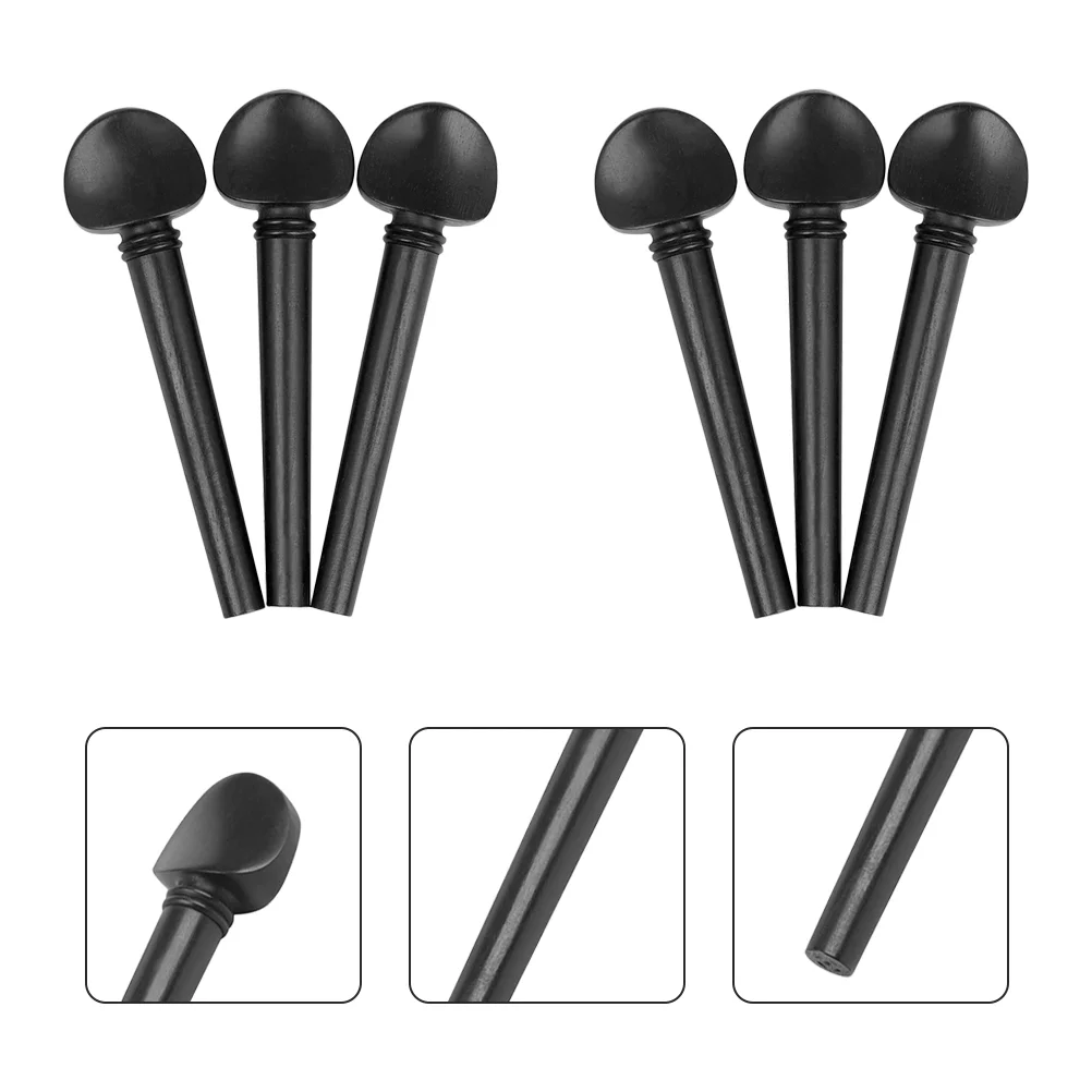 

12 Pcs Peg Oud Pegs Musical Instrument Accessories Tuner Ebony Black Tuning for