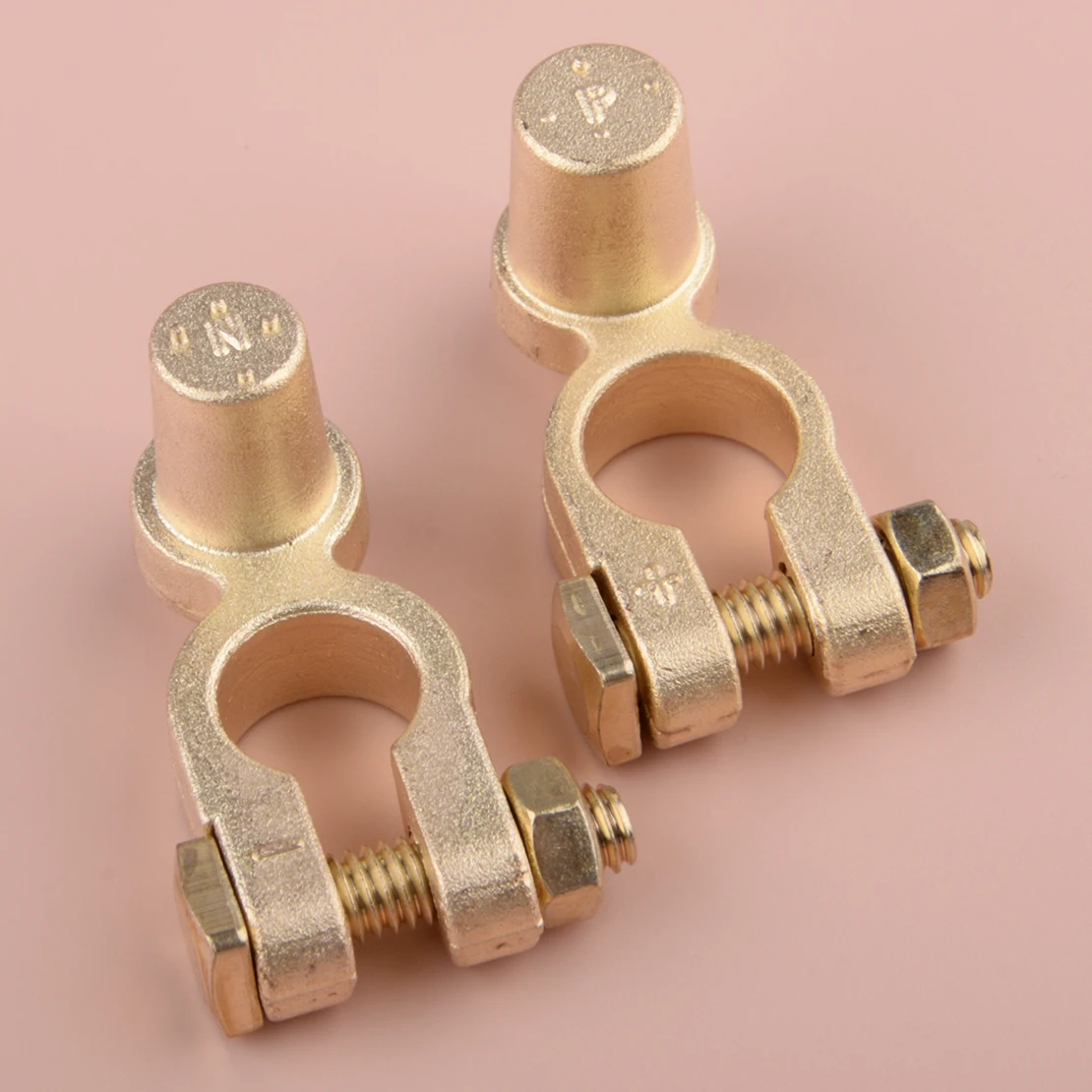 

1 Pair Brass Universal Car Battery Terminal Connector Top Post Positive Negative Fit for SAE To JIS