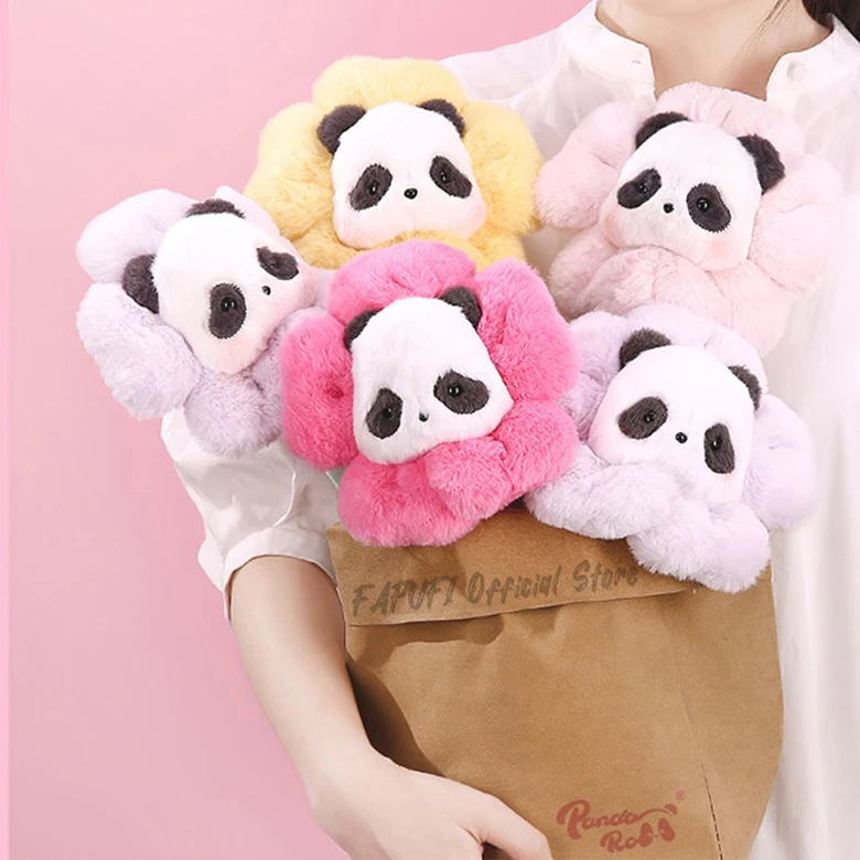 52Toys Panda Roll Plush Flower Series Mystery Box Anime Pvc 100% Original Figure Collection Model Desktop Ornaments Doll Toys