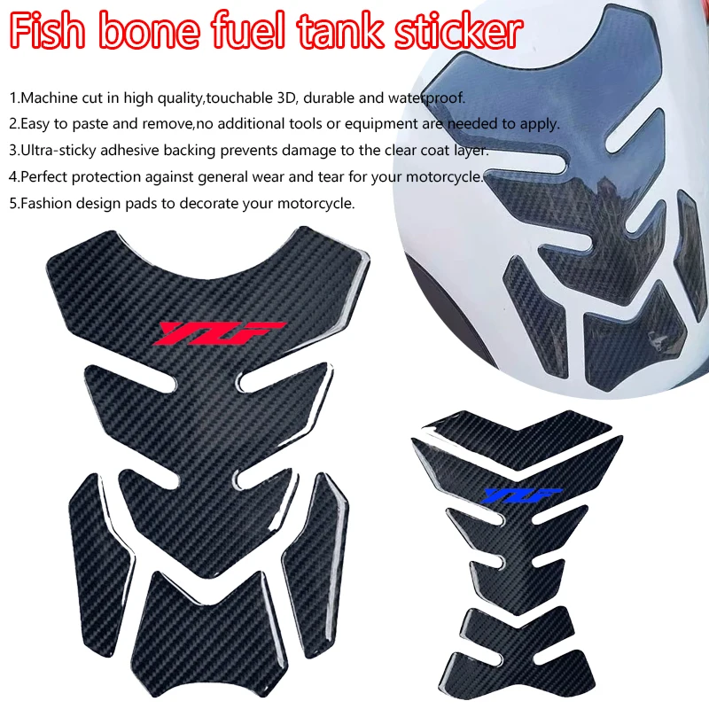 3D Sticker Motorcycle Fuel Tank Pad Protector Stickers Decals for YAMAHA YZF R1 R3 R15 R6 600 R125 1000 YZF R3 YZF R6