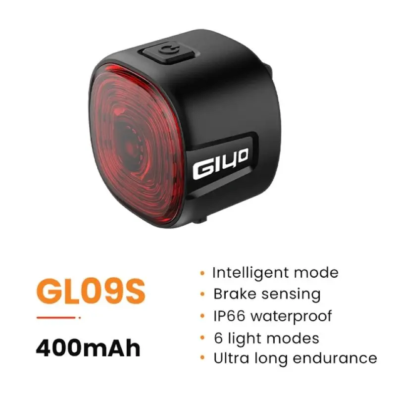 Giyo Smart Bicycle Rear Light Auto On/Off Stop Signal Brake Road Bike LED Taillight USB Charge MTB Cycling Safety Flash Lamp