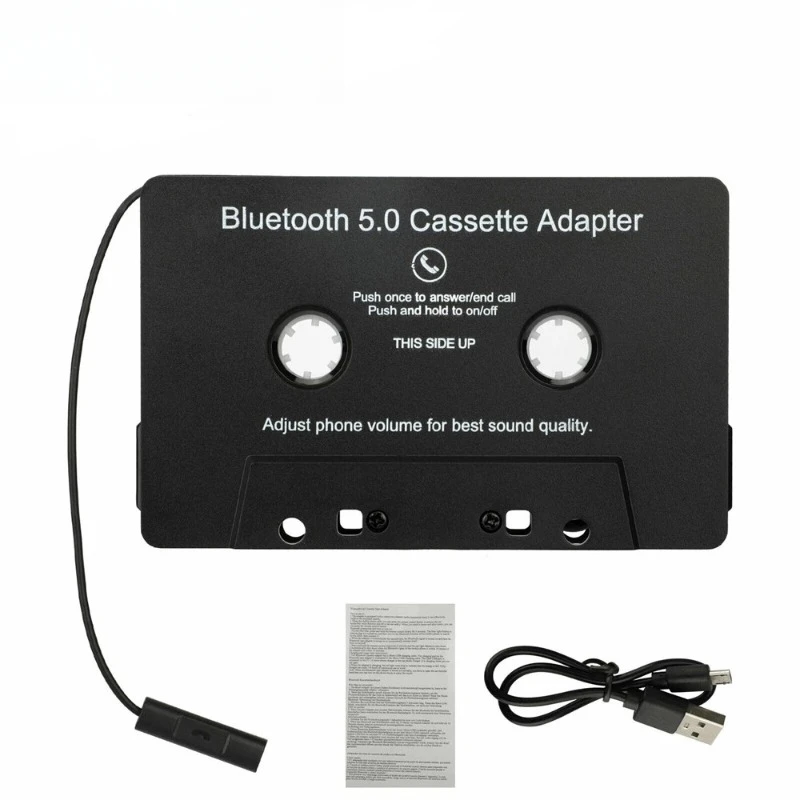 Bluetooth AUX Audio Adapter Car Wireless Cassette Tape BT 5.0 Converter Universal AutoCar AAC MP3 SBC Stereo Player