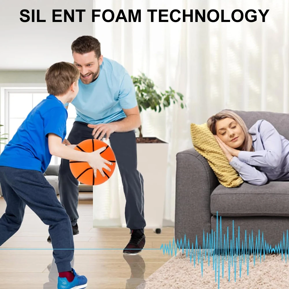 Silent Dribbling Basketball Indoor Foam Ball Size 3/5/7 High Bounce Noiseless Non-deforming For Indoor Training Basketball view 6
