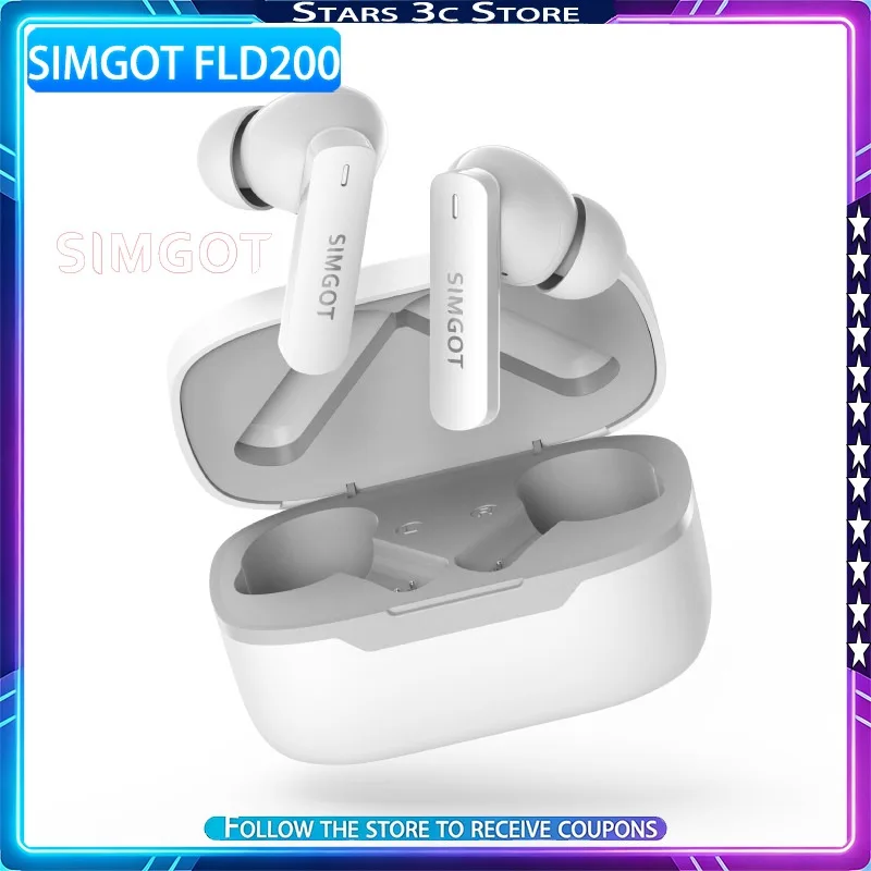 SIMGOT FLD200 Dynamic Driver ANC Wireless Earphones Bluetooth