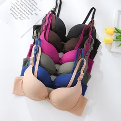 Smooth Bra Women's Gathered Adjustable Steel Ring Thin Cup Women's Bra Underwear Bra for Women