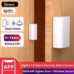 SONOFF SNZB-04P Zigbee Door Window Sensor Home Security Alarm Sensor Local Smart Scene Works with Alexa Google Home Smartthings