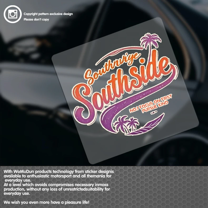 

Автомобильная наклейка с тропической пальмой - виниловая наклейка для летнего пляжа для внедорожника/трансформеры