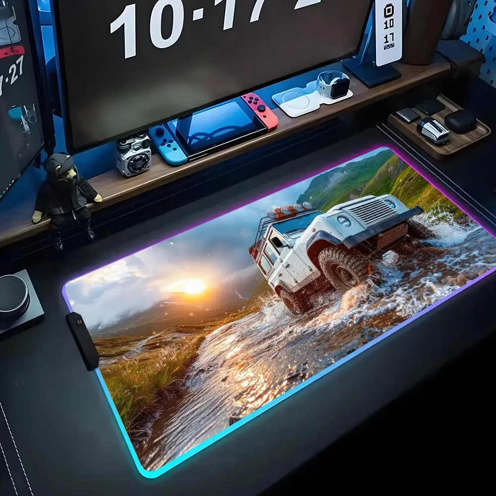 

Коврик для мыши для внедорожников RGB Gaming Mousepad Большой светодиодный коврик для ПК Настольный коврик Светящийся коврик для мыши Большие коврики для клавиатуры Настольный коврик с