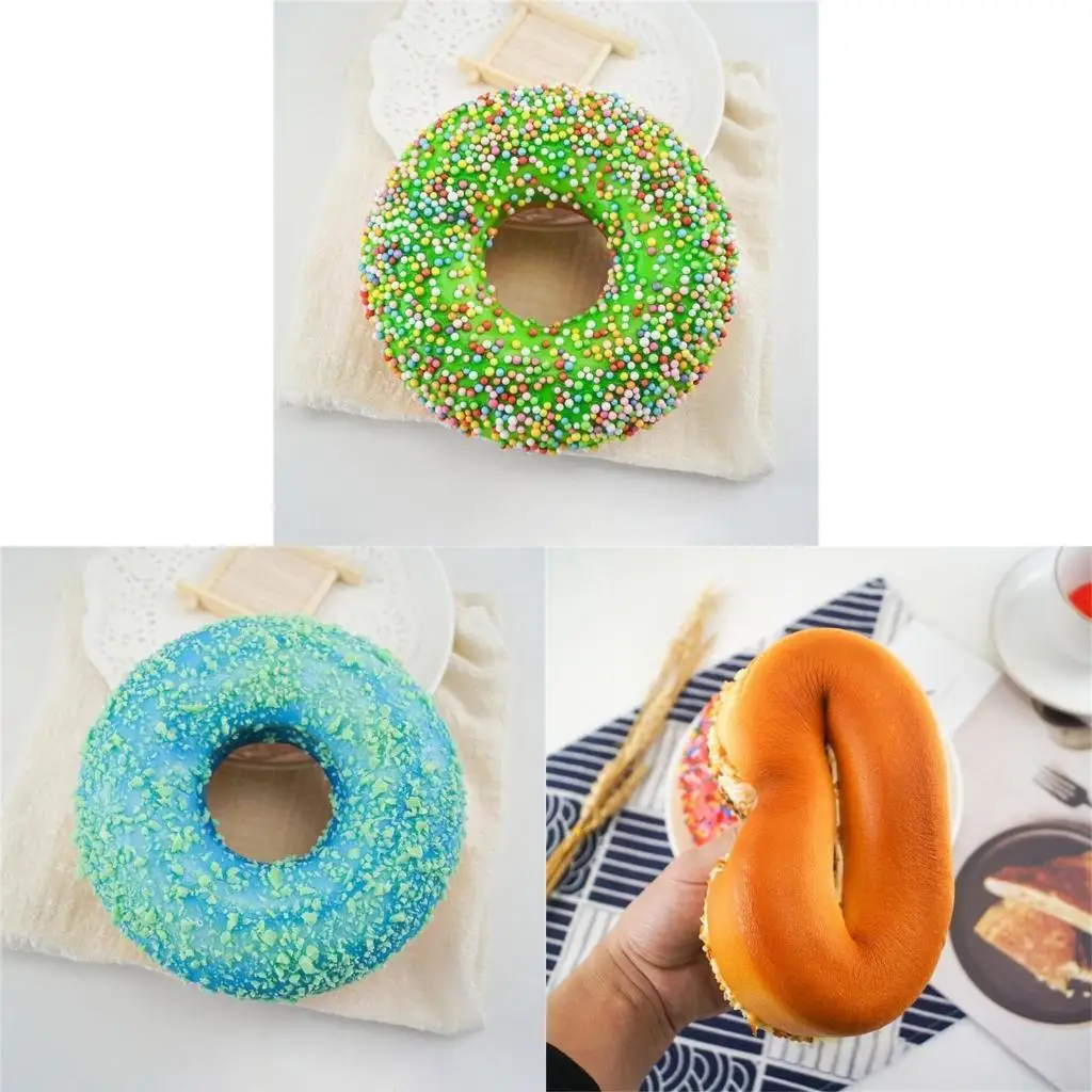 リアルな人工パン人工ケーキデザート食品おもちゃ写真撮影の小道具バレンタインパンパーティーの装飾-f19f